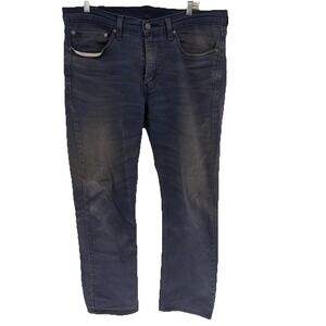 Vintage Levi's 514 Distressed Twil Straight Navy Pants Retro White Tab Men 36X28